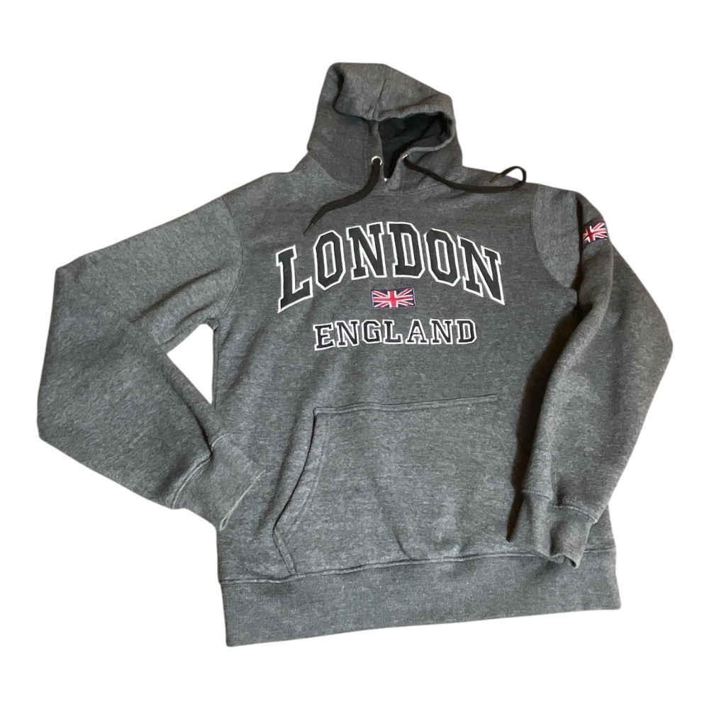 My London Fashion London England Gray Hoodie‎ M